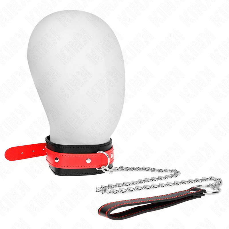 Collar BDSM KINK con correa roja