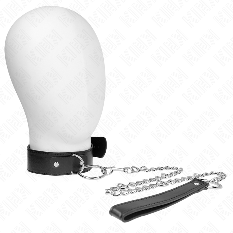 Collar BDSM KINK con correa, ajustable de 36 a 43 cm