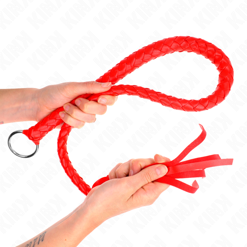 Látigo KINK Snake con correa roja para la muñeca, 65 cm
