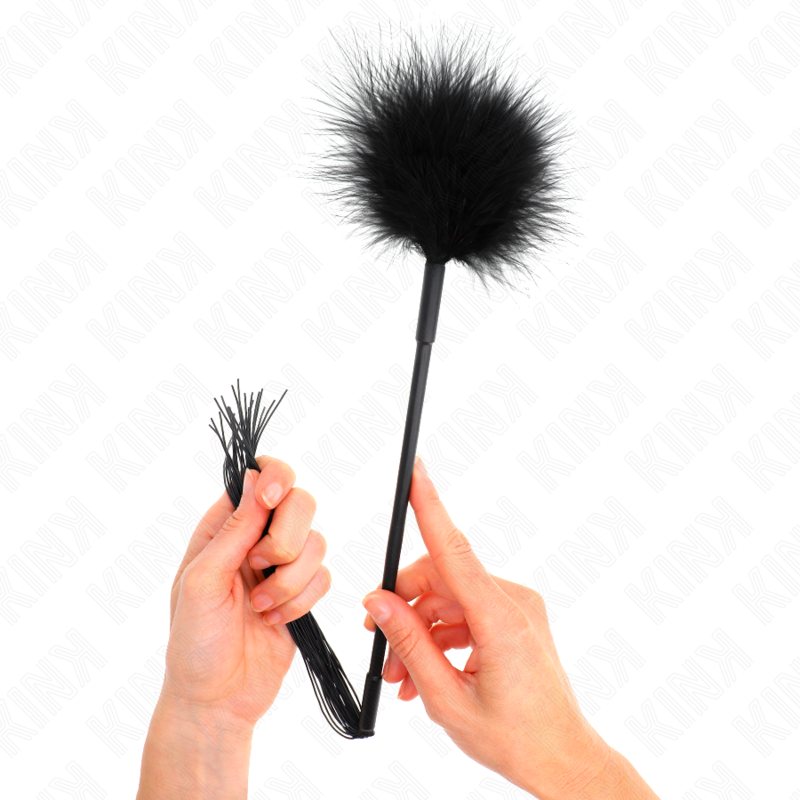Cosquilleador de plumas KINK con silicona y plumas, 47 cm