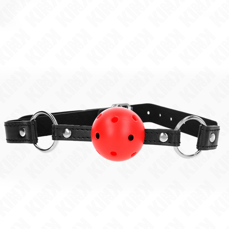 Mordaza KINK roja con bola hueca de 4,5 cm