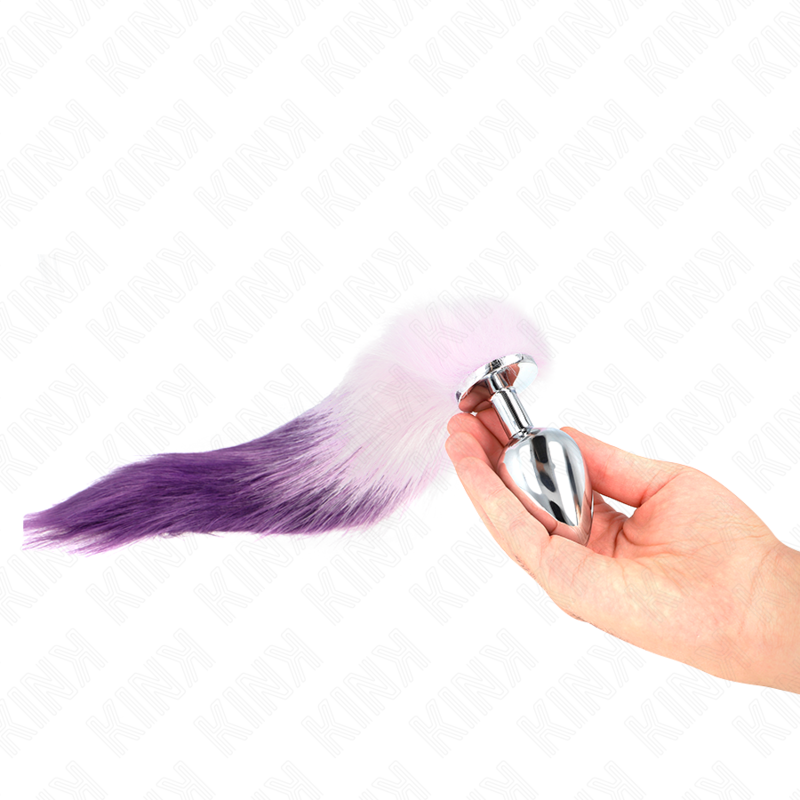 KINK Plug anal con cola, lila, 10 × 4 cm