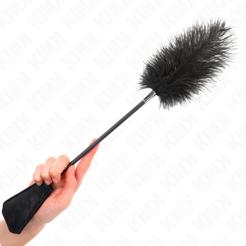 Plumero de plumas de avestruz KINK con encaje, 56 cm