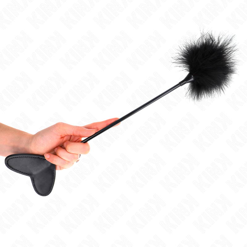 Cosquillador de plumas KINK con paleta en forma de corazón, 31 cm