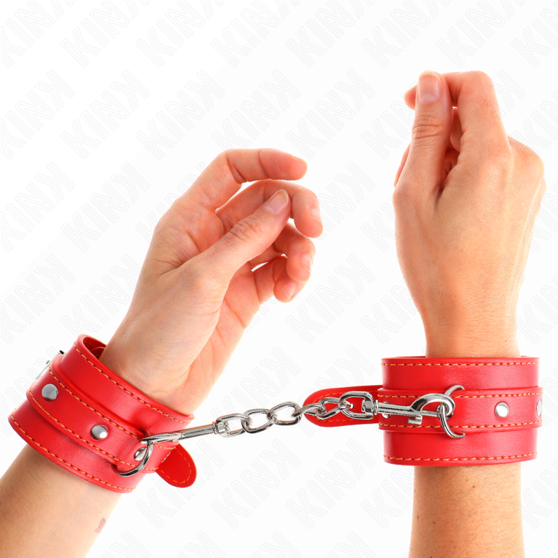 Muñequeras rojas KINK, ajustables de 21 a 33 cm