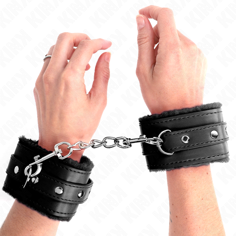 Esposas KINK Premium negras con forro de pelo