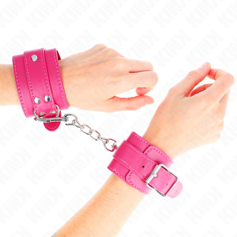 Muñequeras KINK en rosa frambuesa, ajustables