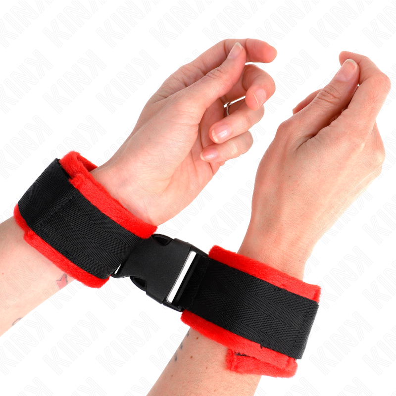 Sujeciones KINK de nailon para muñecas, negras y ajustables
