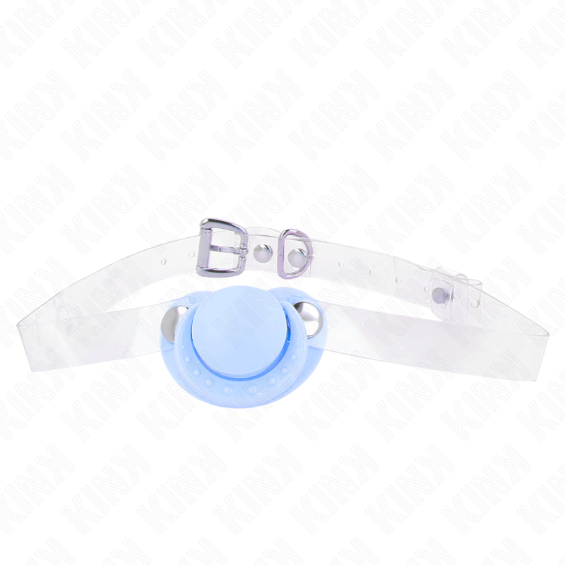 Mordaza KINK ajustable con forma de chupete azul claro