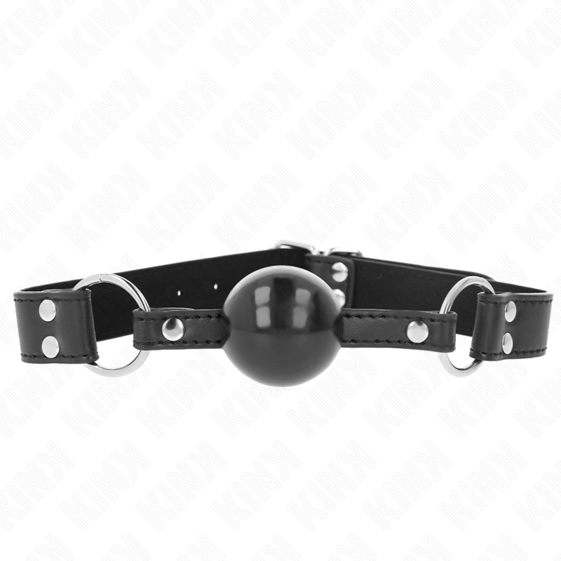 Mordaza KINK con bola de 4 cm y correa de cuero sintético