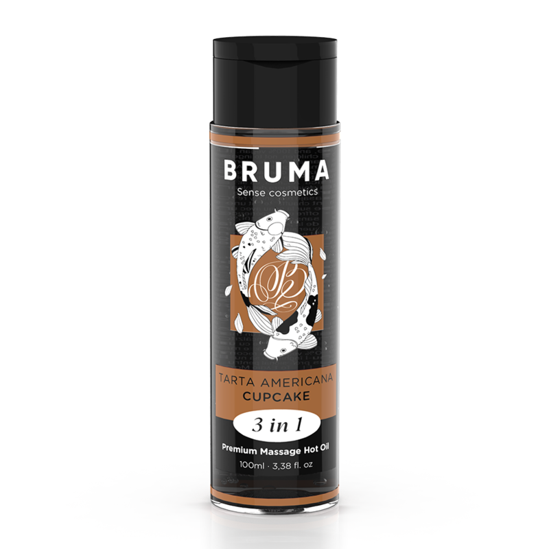 Aceite de masaje BRUMA con efecto calor, sabor a cupcake, 100 ml