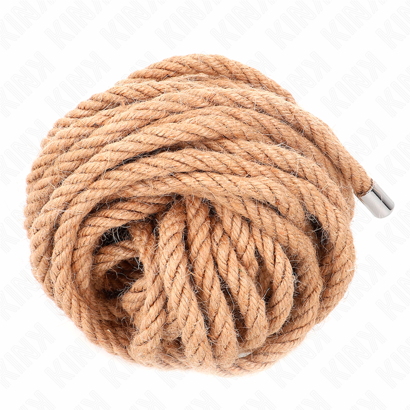 Cuerda de bondage KINK ROPE ARTS de cáñamo con cabezal metálico, 10 m