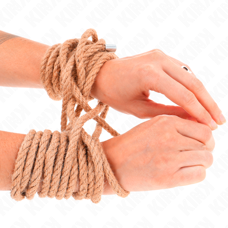 Cuerda de bondage de cáñamo KINK ROPE ARTS con terminal metálico, 20 m