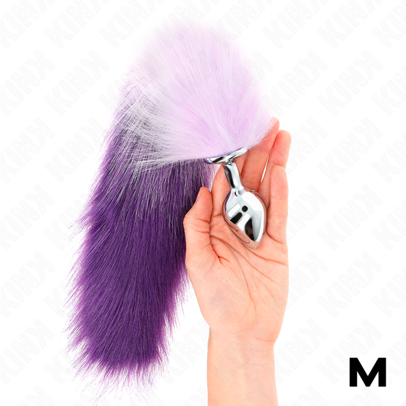 Plug anal KINK con cola, talla M, morado