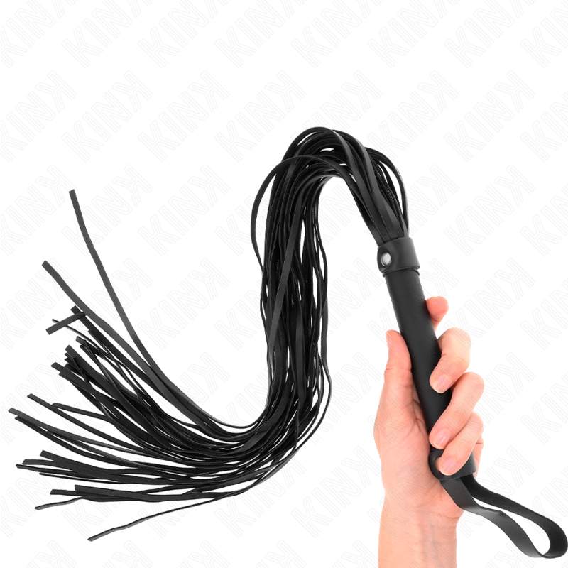 Látigo KINK de piel de oveja sintética, 60 cm