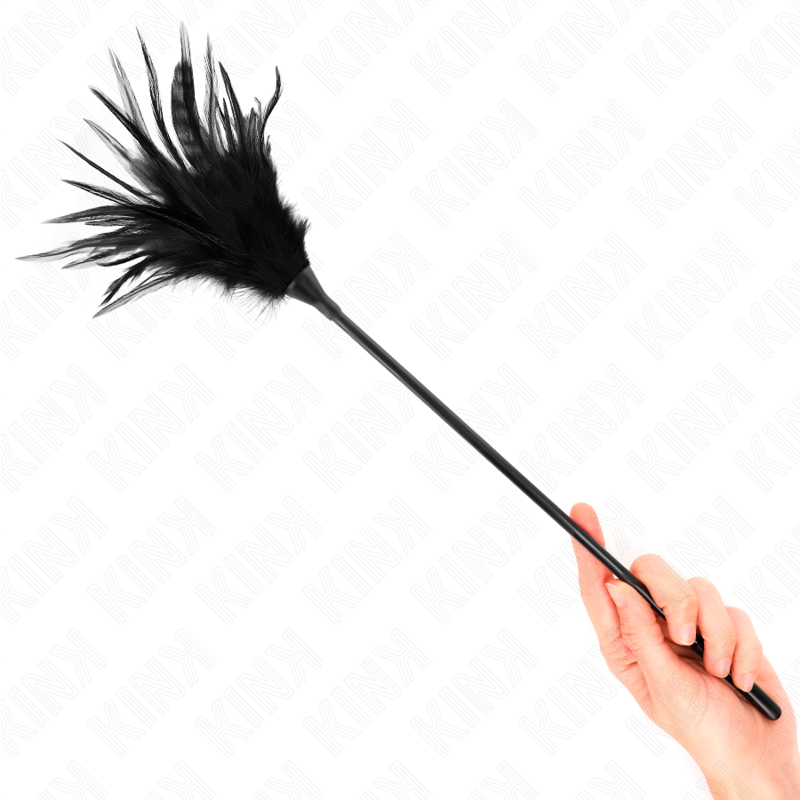 KINK Multiple Black Tickle Feathers plumero de plumas negro, 45 cm