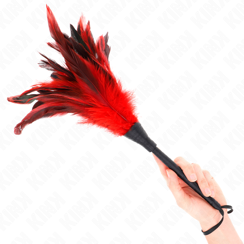 Plumero de plumas KINK con mango en forma de cuerno, 36 cm