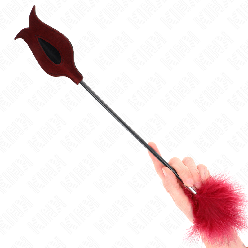 Cosquilleador de plumas KINK con paleta en forma de rosa, 8 cm