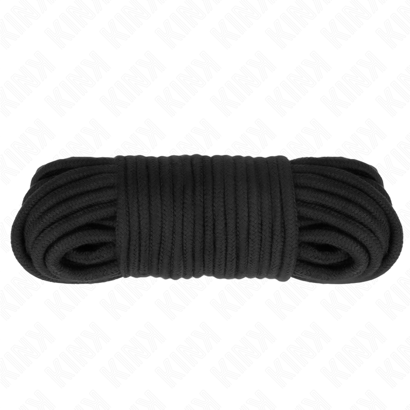 Cuerda de bondage KINK ROPE ARTS de algodón, 20 m, negra