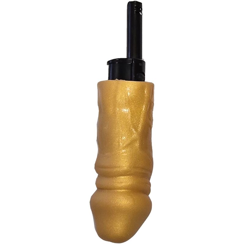 Encendedor para barbacoa DIABLO PICANTE con forma de pene, dorado