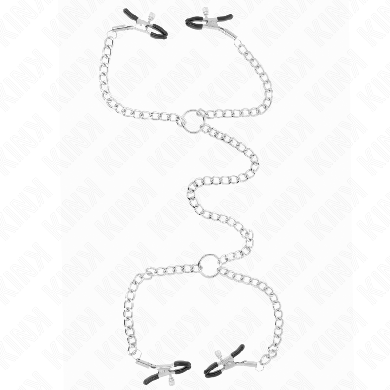 Pinzas para pezones KINK con cadenas, 4 unidades