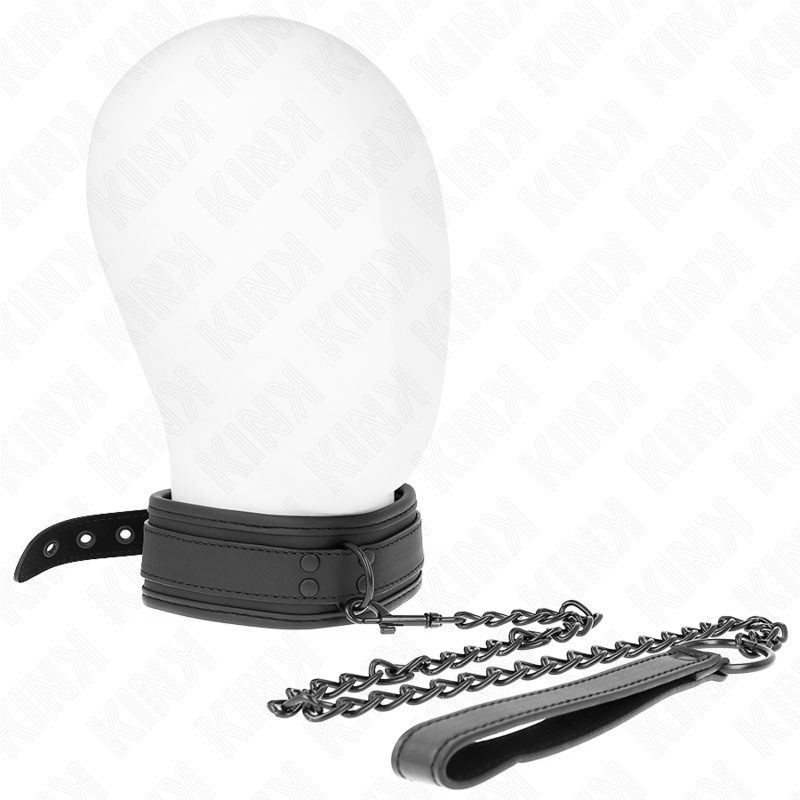 Collar BDSM KINK de neopreno con correa de 78 cm