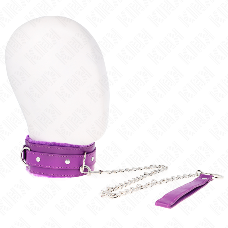 Collar BDSM KINK con correa, morado