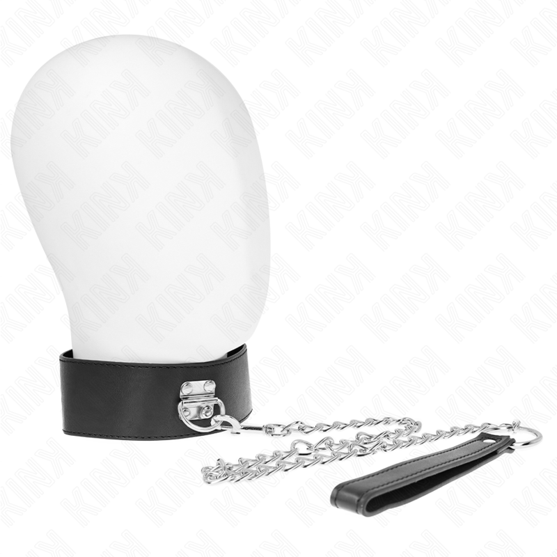 Collar BDSM KINK Basic con correa, 65 cm