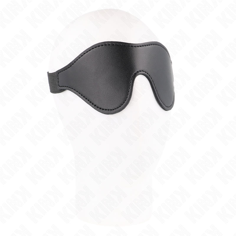 Antifaz KINK MASKED ALLURE de polipiel con banda elástica, 21 × 8 cm
