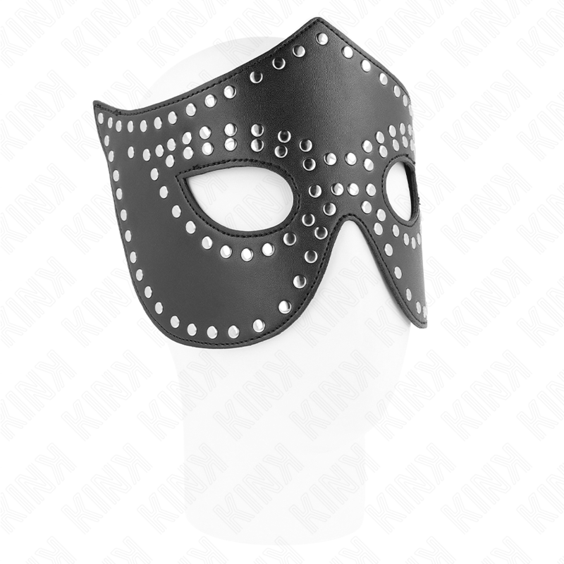 KINK MASKED ALLURE antifaz de cuero sintético con tachuelas, modelo 2