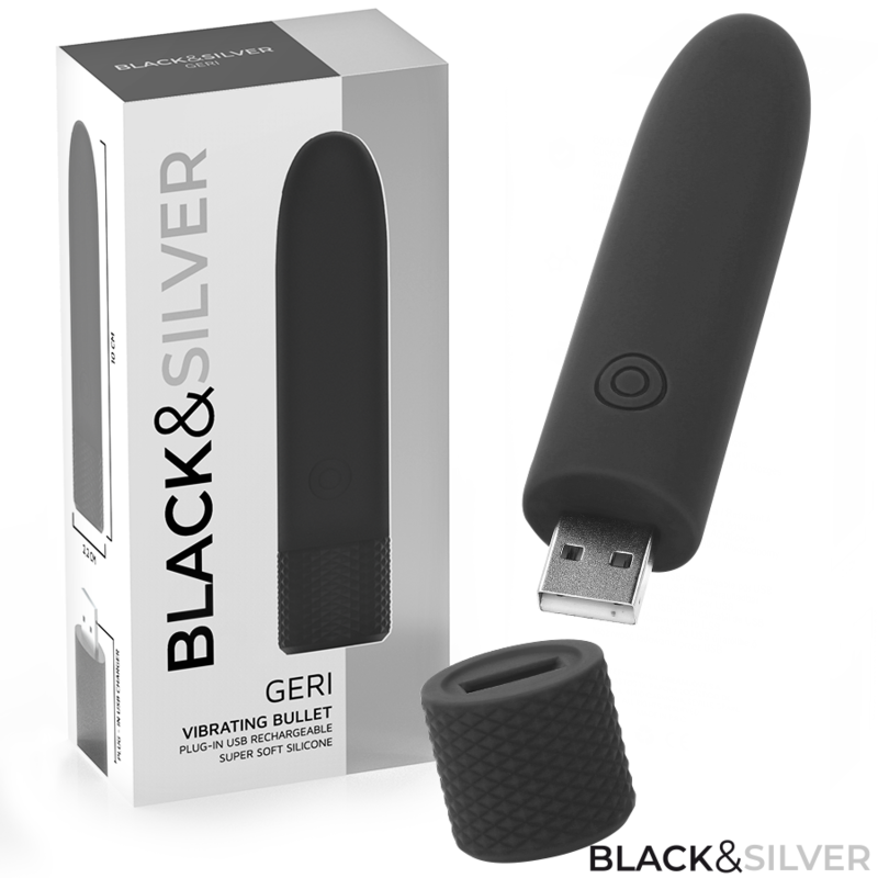 Minivibrador BLACK&SILVER GERI, negro