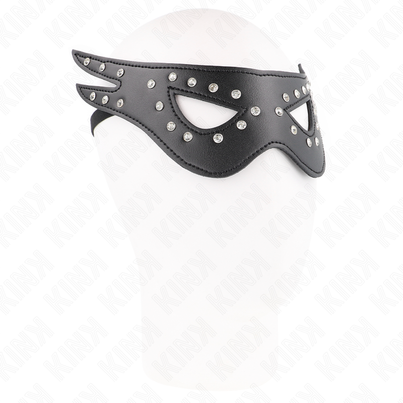Antifaz de cuero sintético KINK MASKED ALLURE, modelo 2, 27 x 13 cm