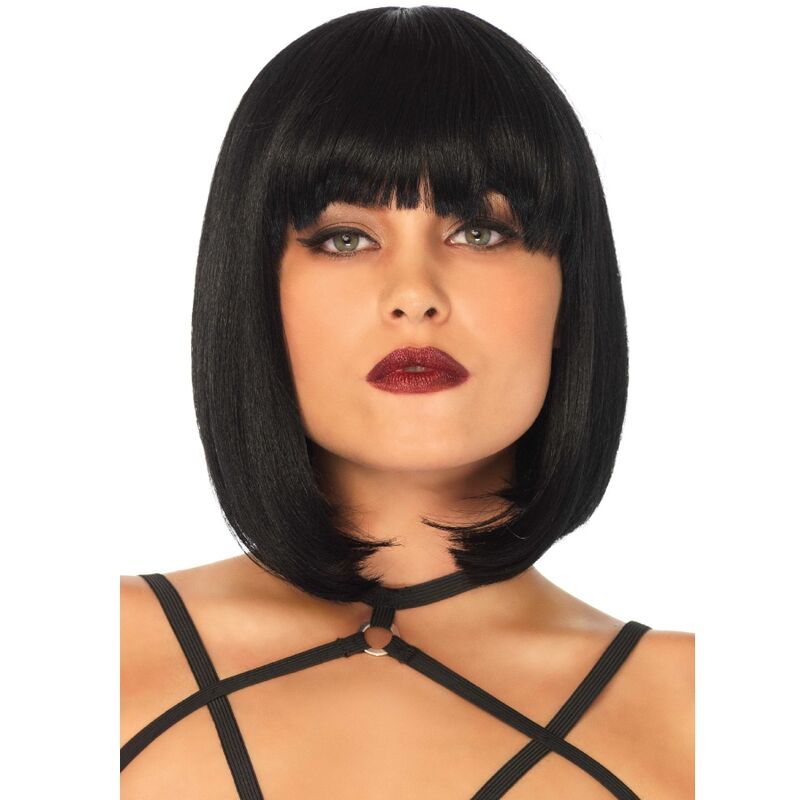 Peluca bob corta negra de Leg Avenue