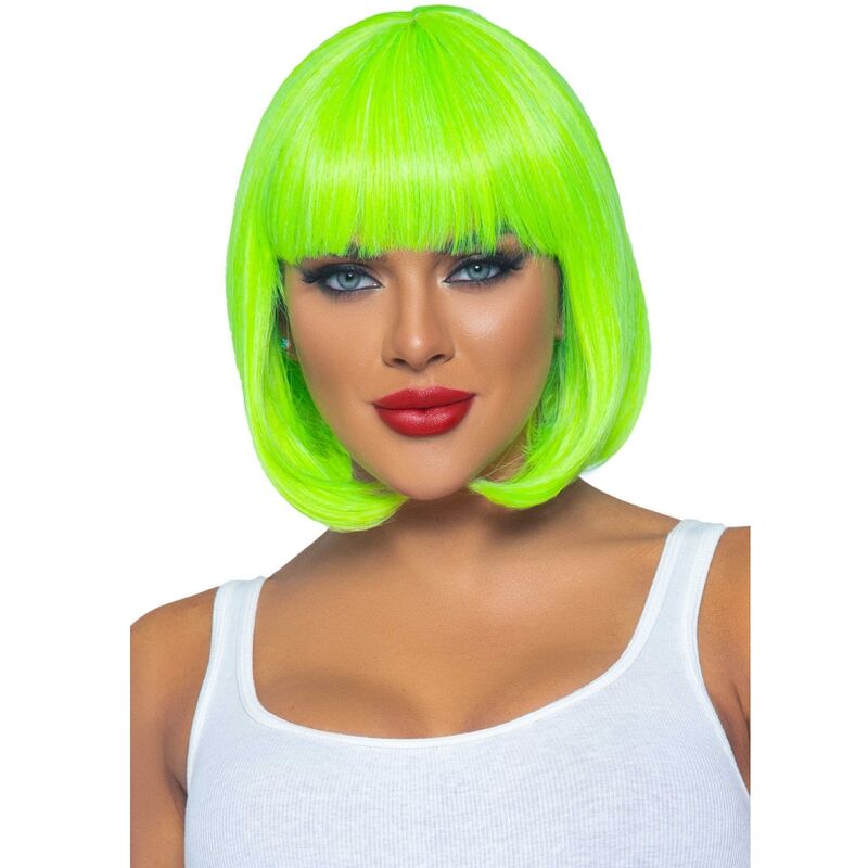 Peluca bob verde neón de Leg Avenue