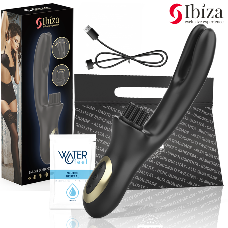 Ibiza Vibrador Hi Tech Rabitt Brushing Multicelular Para El Clítoris Y De Doble Onda