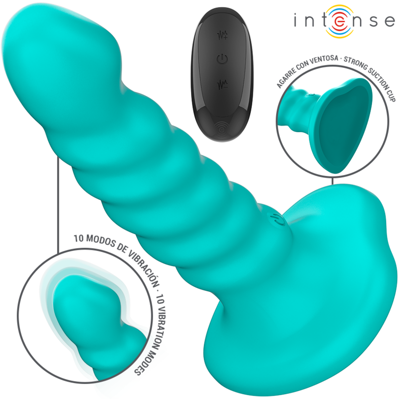 Vibrador de silicona con mando a distancia y 10 modos para un placer intenso INTENSE
