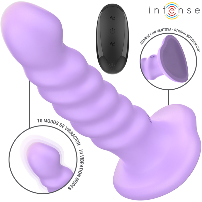 Vibrador INTENSE Brenda con mando a distancia y diseño en espiral