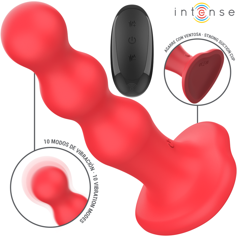 Vibrador INTENSE Cody con mando a distancia y ventosa