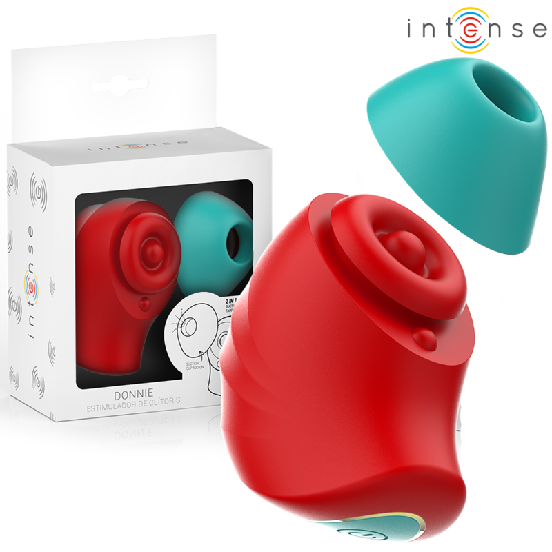 Estimulador de clítoris INTENSE DONNIE en rojo y verde