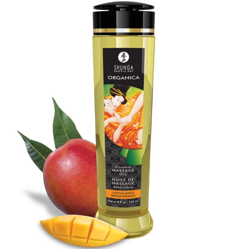 Aceite de masaje SHUNGA con aroma a mango, 240 ml