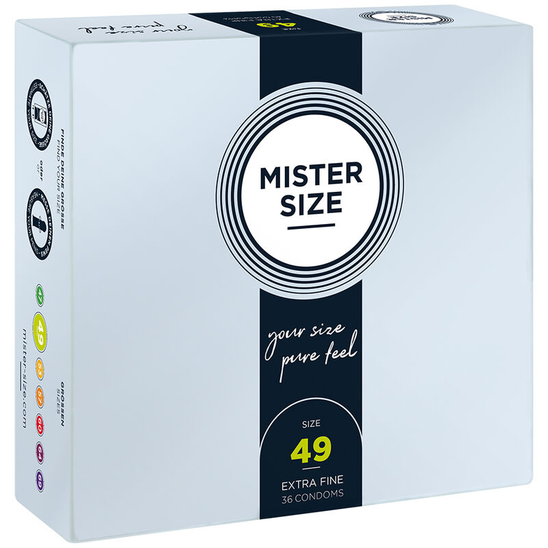Preservativos MISTER SIZE S, 49 mm, 36 unidades