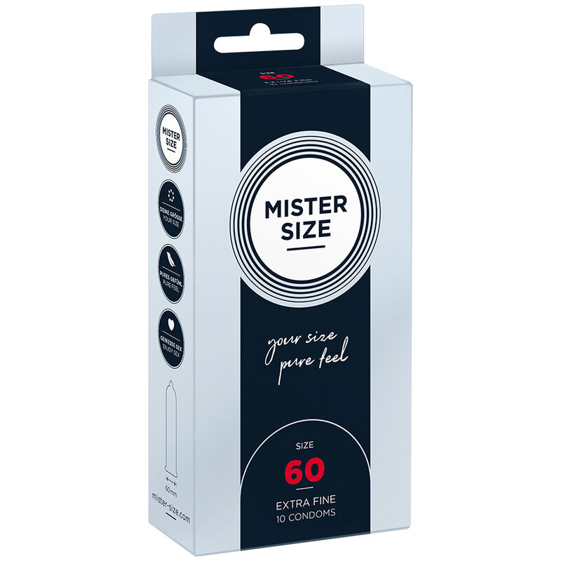 Preservativos MISTER SIZE XL, 60 mm, 10 unidades