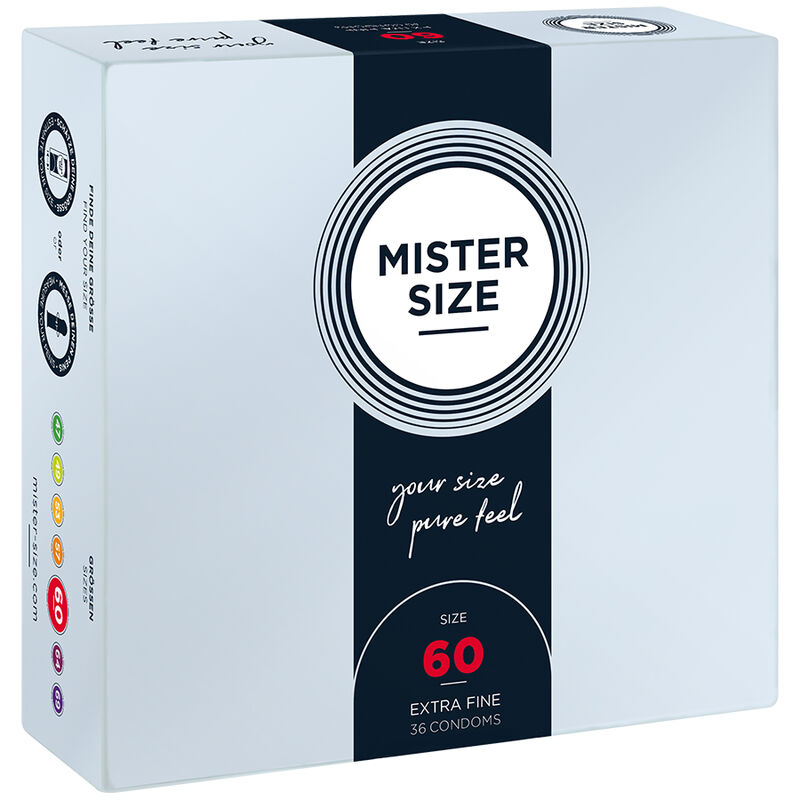Preservativos MISTER SIZE, talla grande, 60 mm, 36 unidades
