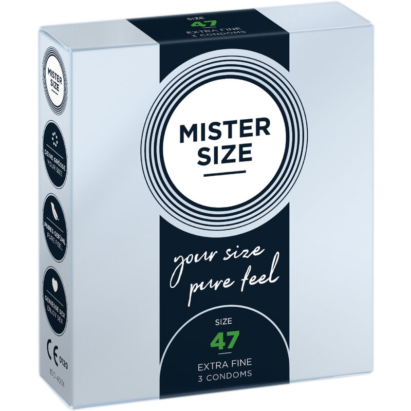 Preservativos MISTER SIZE XS, 47 mm, 3 unidades