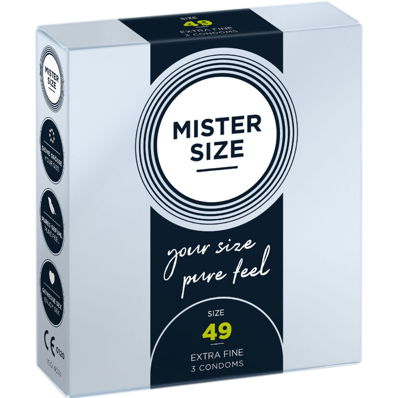 Preservativos MISTER SIZE S, 49 mm, 3 unidades