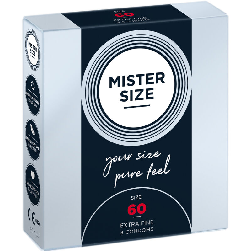 Preservativos MISTER SIZE de 60 mm, 3 unidades