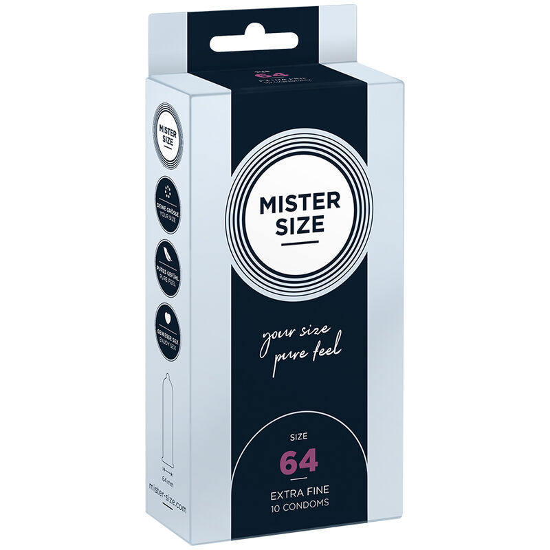 Preservativos MISTER SIZE XXL, 64 mm, 10 unidades
