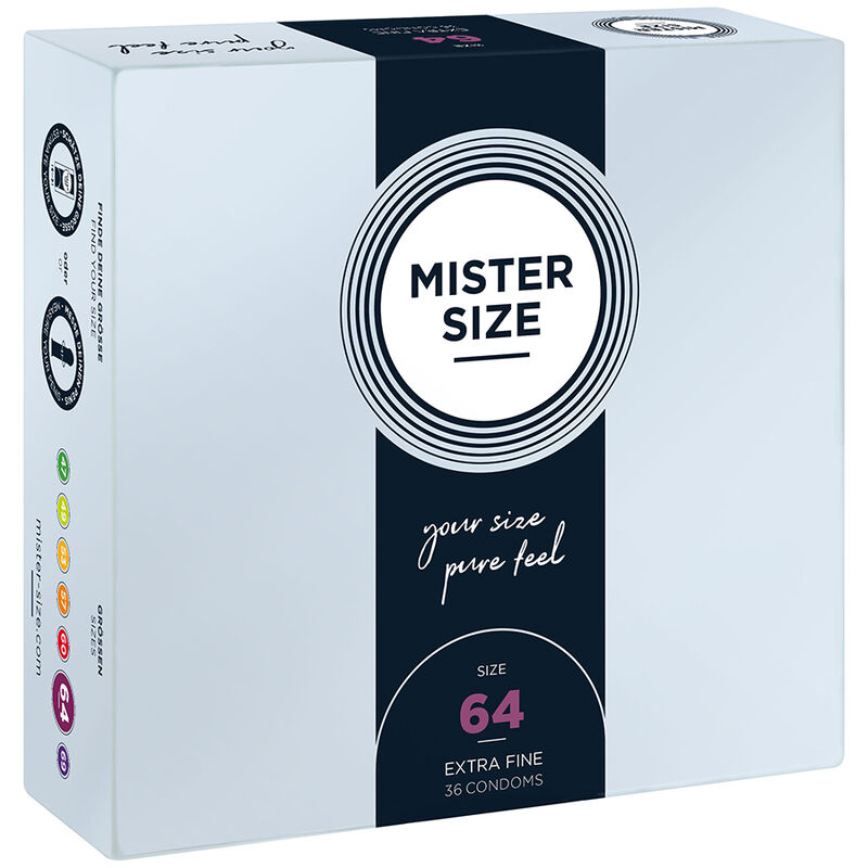 Preservativos MISTER SIZE XXL, 64 mm, 36 unidades