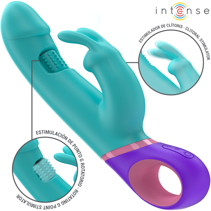 INTENSE Monica vibrador de punto G con rotación, azul