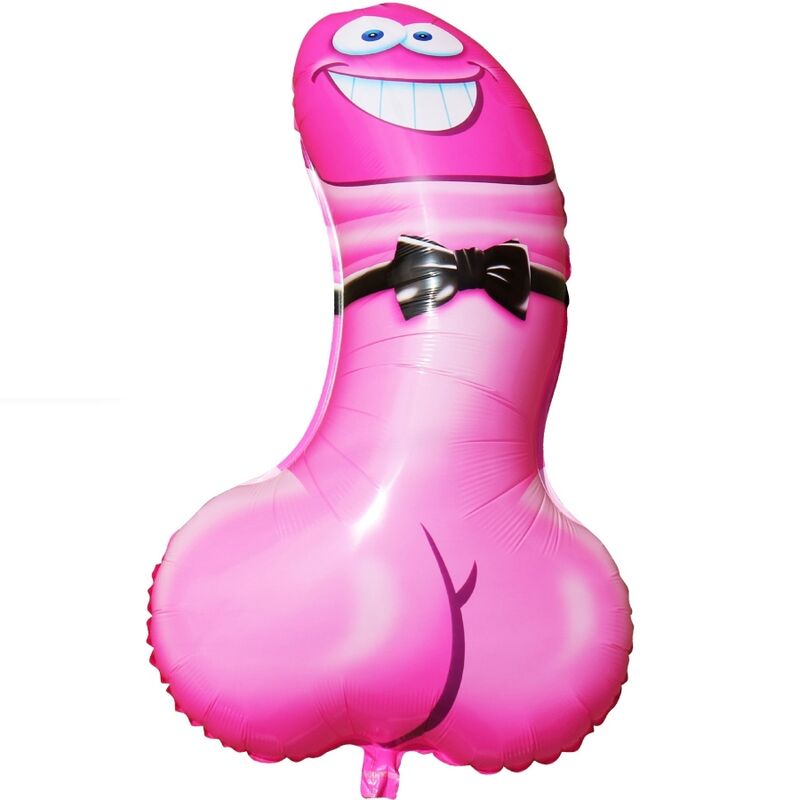 DIABLO PICANTE Globo con forma de pene rosa, 90 cm